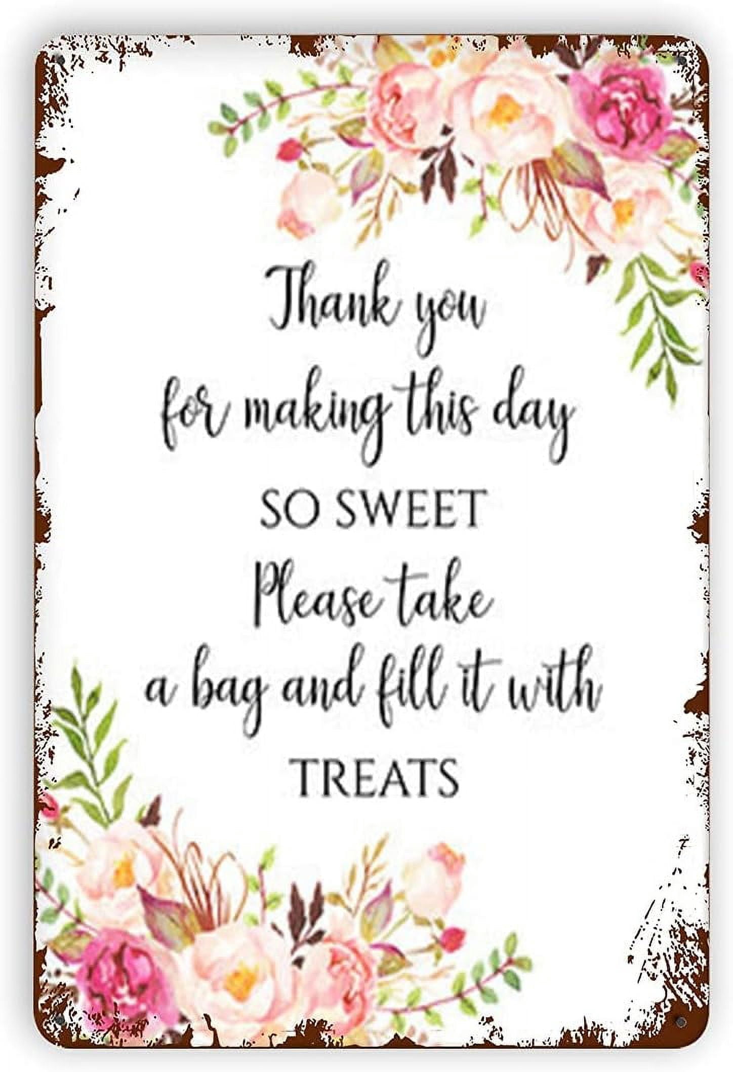 Candy Bar Sign - Retro Metal Tin Sign 8x5.5 Inch, Vintage Decor For Bridal/Baby Shower, Kitchen, Bar Wall