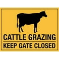 thumbnail image 1 of Metal Tin Sign Cattle Grazing Keep Gate Closed Sign Caution Danger Safety Security Warning Notice Signs Indoor/Outdoor Use 8 X 12 Inch, 1 of 4