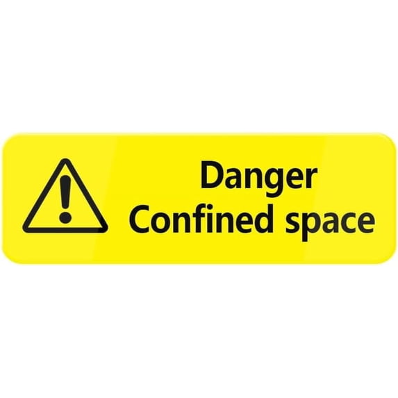 Metal Tin Sign Danger Confined Space Safety Informative for Home/Office ...