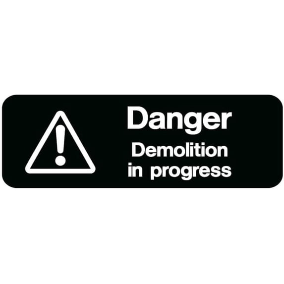 Metal Tin Sign Danger Demolition in Progress for Home/Office Thick ,16 ...