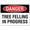 thumbnail image 1 of Metal Tin Sign Danger Sign \u2013 Tree Felling In Progress Danger Signs Caution Danger Safety Security Warning Notice Signs Indoor/Outdoor Use 8 X 12 Inch, 1 of 4