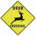 thumbnail image 1 of Metal Tin Sign Deer Xing Crossing Farm Organic Country Yard Sign Aluminum Street Sign for Indoor Outdoor Home Decor Wall Decoration 12x12 Inch, 1 of 4