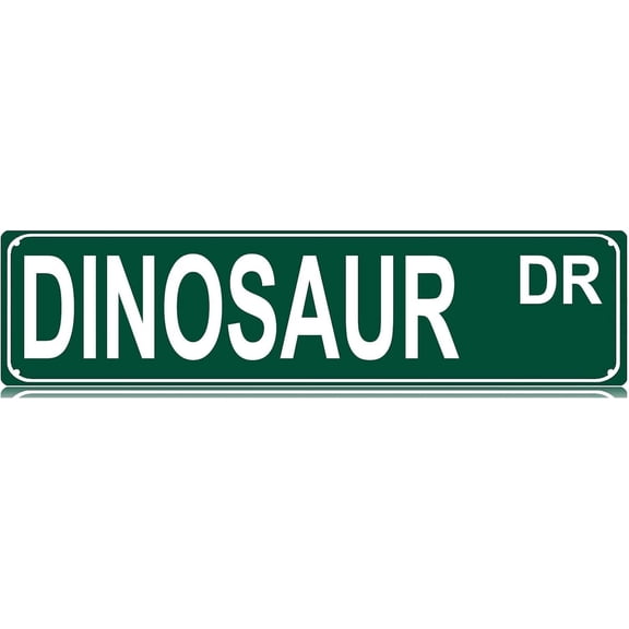Metal Tin Sign Dinosaur DR Sign Retro Tinplate Metal Plaque for Street Home Office Garden Decor 4x16 Inch