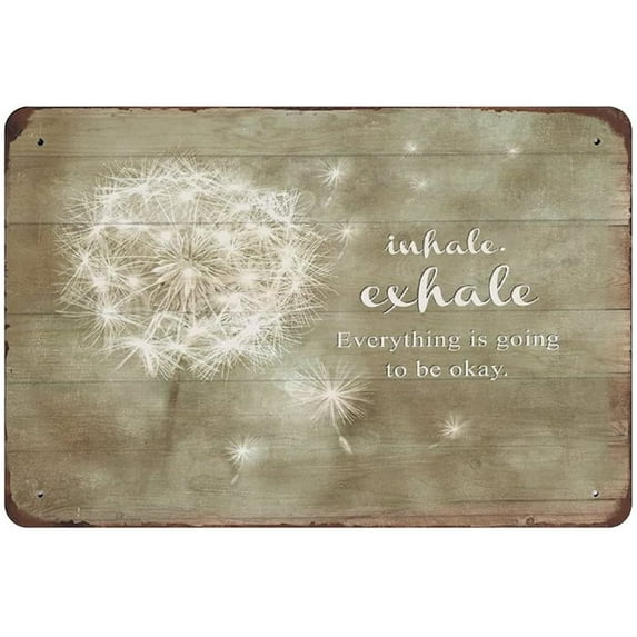 Metal Tin Sign Everything Is Going to Be Okay Vintage Tin Poster Metal Sign Wall Decoration Country Kitchen Home Garage Decor 12"x16"