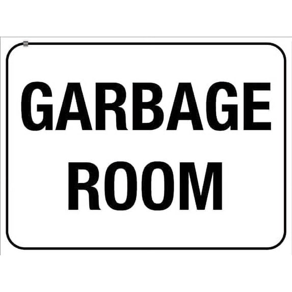Metal Tin Sign Garbage Room Sign Warning Security Notice Signs Industry Yard Sign Wall Decoration Plaque Indoor/Outdoor Use 8 X 12 Inch