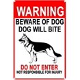 thumbnail image 1 of Metal Tin Sign German Shepherd Warning Sign, Warning Beware Dog Tag Metal Tin Sign Fashion Decoration 12 X 8 Inches, 1 of 5