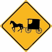 Metal Tin Sign Horse And Buggy Road Amish Country Livingn Stable Coach Sign For Home Office Bar Indoor Outdoor Wall Decor Yard Sign Square Sign 12" x 12"2 Pack