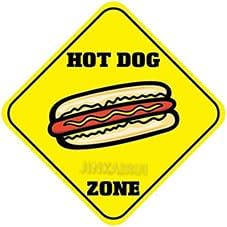Metal Tin Sign Hot Dog Zone Sign for Home Office Bar Indoor Outdoor ...