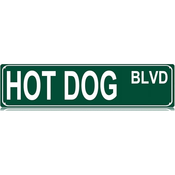 Metal Tin Sign Hot Dog sign Retro Aluminum Metal Sign for Street Home Office Garden Decor 4×16 Inches.jpg