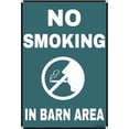thumbnail image 1 of Metal Tin Sign - No Smoking In Barn Area Sign - Novelty Aluminum Tin Sign 8x12 Inches, 1 of 6