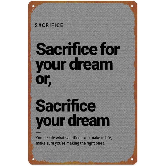 Metal Tin Sign Orange Dopamine Menu Poster Wall Art For Room Home Coffee Bar Decor 8x12 inches