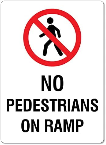 Metal Tin Sign No Pedestrians On Ramp Sign Traffic and Parking Metal ...