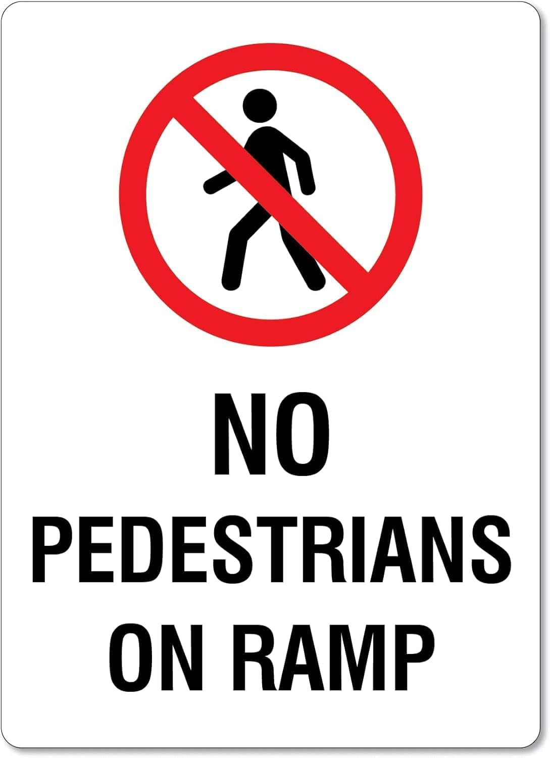 Metal Tin Sign No Pedestrians On Ramp Sign Traffic and Parking Metal ...