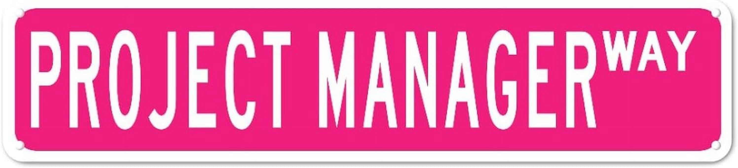 Sign Project Manager Overlap Metal Tin Sign Project Manager Way Vintage Signs Retro Tin Signs ...