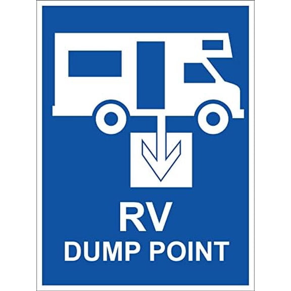 Metal Tin Sign RV Dump Point Sign Warning Security Notice Signs Industry Yard Sign Wall Decoration Plaque Indoor/Outdoor Use 8 X 12 Inch