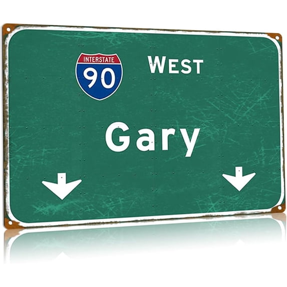 Metal Tin Sign Retro North Wichita Interstate 35 Road Signage Highway ...