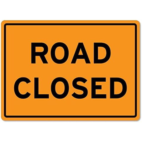 Safety Rucking Sign Metal Tin Sign Road Closed Sign Traffic and Parking Trucking Sign ...