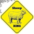 thumbnail image 1 of Metal Tin Sign Sheep Xing Sign for Home Office Bar Indoor Outdoor Wall Decor Yard Sign Square Sign 12" x 12", 1 of 4