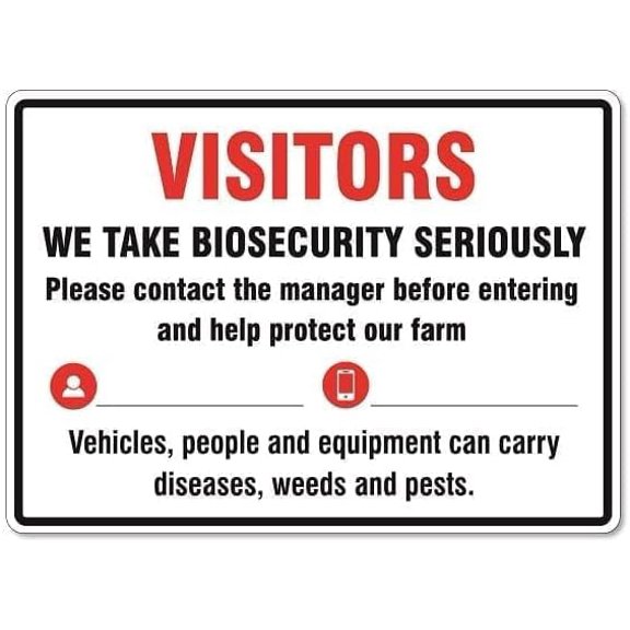 Metal Tin Sign We Take Biosecurity Seriously Sign Farming Signs Biosecurity Signs Caution Danger Safety Security Warning Notice Signs Indoor/Outdoor Use 8 X 12 Inch