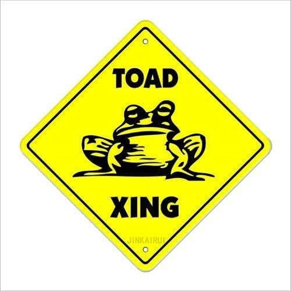 Metal Tin Sign Toad Crossing Tall Lovers cage Toads Frog pet Gag Joke  Animal Sign For Home Office Bar Indoor Outdoor Wall Decor Yard Sign Square  Sign 12