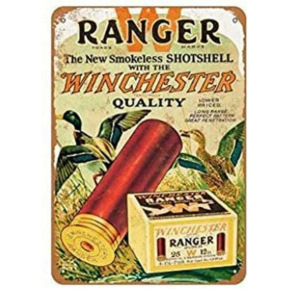 Metal Tin Sign Vintage Chic Art Decoration Winchester Duck for Bar Cafe Home Farm Office Restaurant Club or Garage 12" X 16"