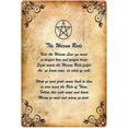 Metal Tin Sign Vintage The Wiccan Kraft Paper Retro Art Home for Home