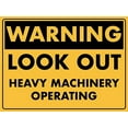 thumbnail image 1 of Metal Tin Sign Warning Look Out Heavy Machinery Operating Sign Caution Danger Safety Security Warning Notice Signs Indoor/Outdoor Use 8 X 12 Inch, 1 of 4