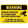 thumbnail image 1 of Metal Tin Sign Warning Video and Audio Surveillance Recording Sign, 12 x 8 Inches - You are Being Recorded Camera In Use Monitoring Signs, 1 of 7