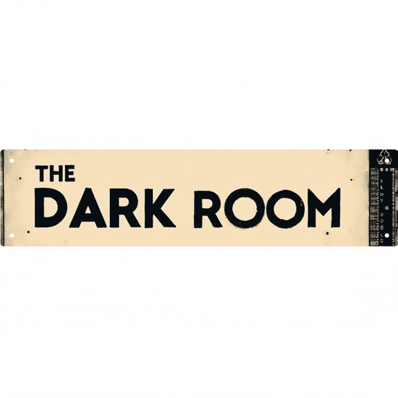 Metal Tin Signs 16*4 inches "THE DARK ROOM" Film Strip Design Vintage Art