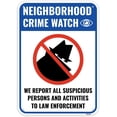 Metal Tin Signs Crime Watch Sign, 8x12inch - - We Report All Suspicious ...
