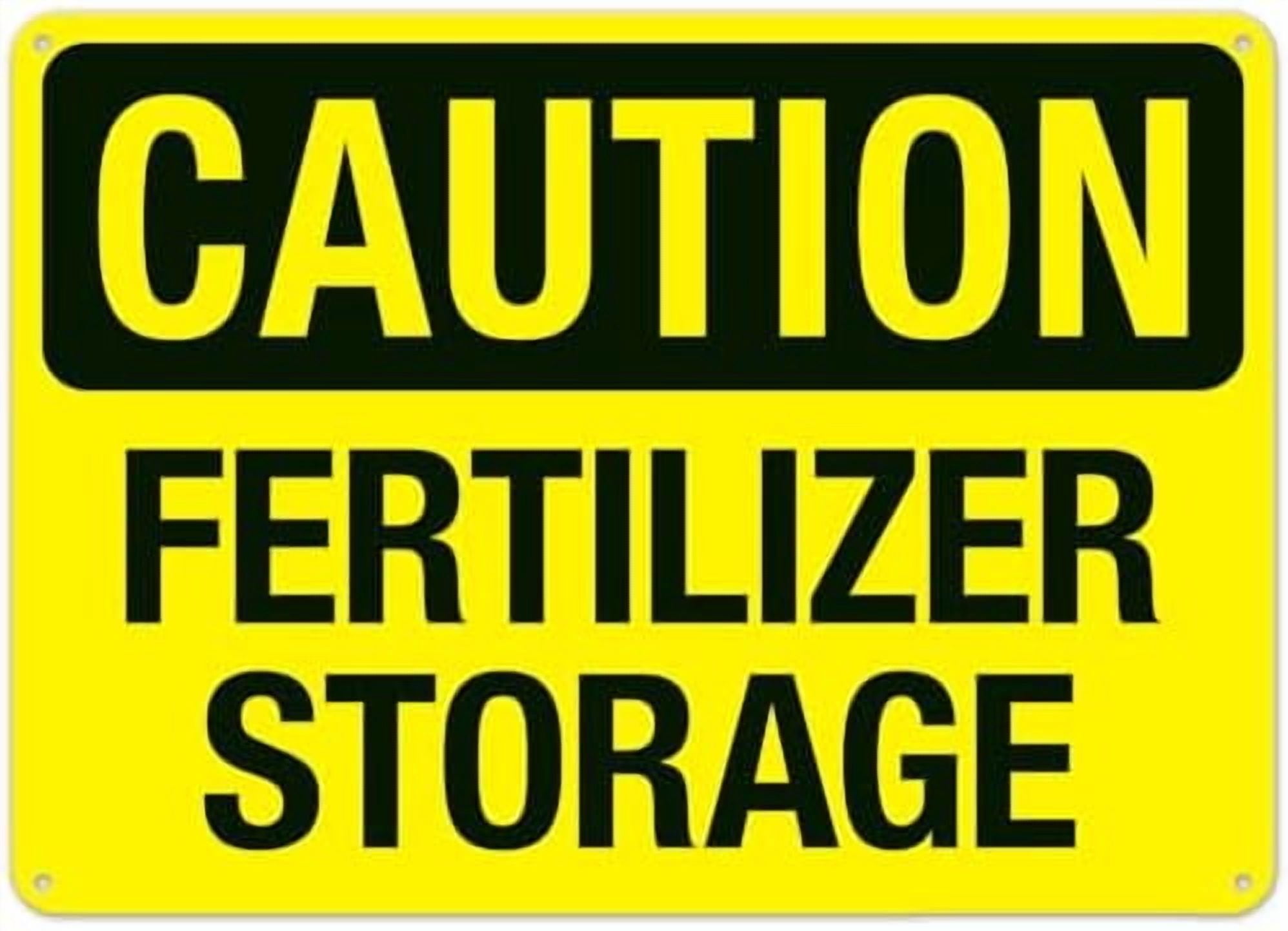 Feed Storage Signage Metal Tin Signs Fertilizer Storage Sign Campground Safety Signs Sign ...