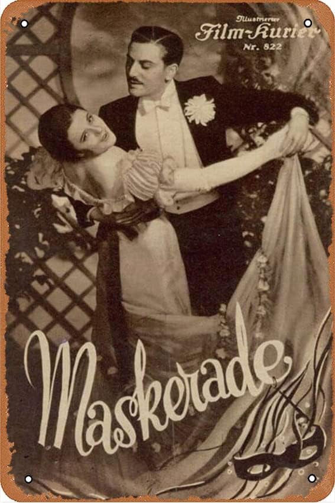 Metal Tin Signs Masquerade in Vienna Movie Home Gate Garden Bars