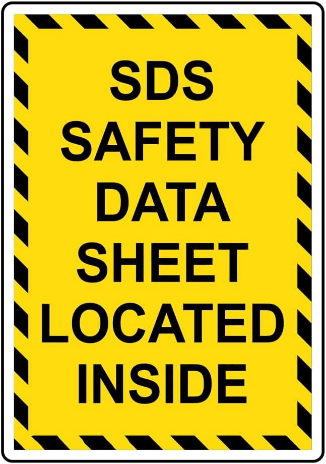 Metal Tin Sign - Portrait - SDS Safety Data Sheet Located Inside ...