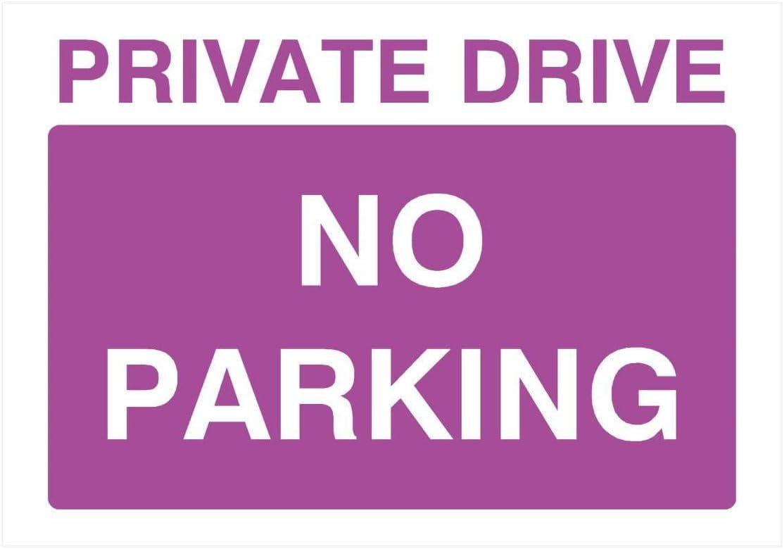 Security Flashes Metal Tin Signs Purple Private Drive No Parking Sign - 8x12 Inch ...