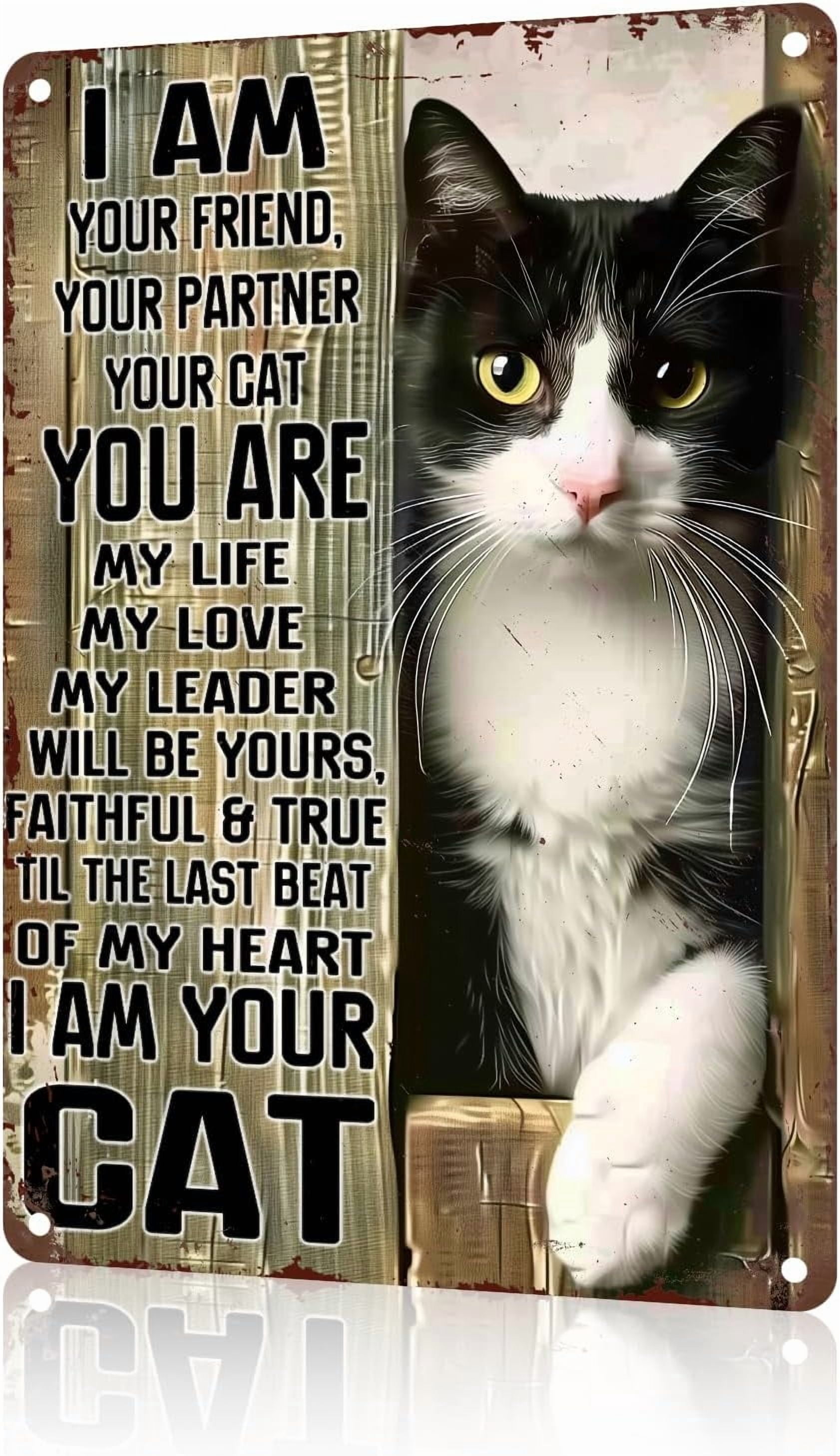 Metal Tin Signs, I Am Your Friend Your Partner Your Cat, Vintage Retro ...