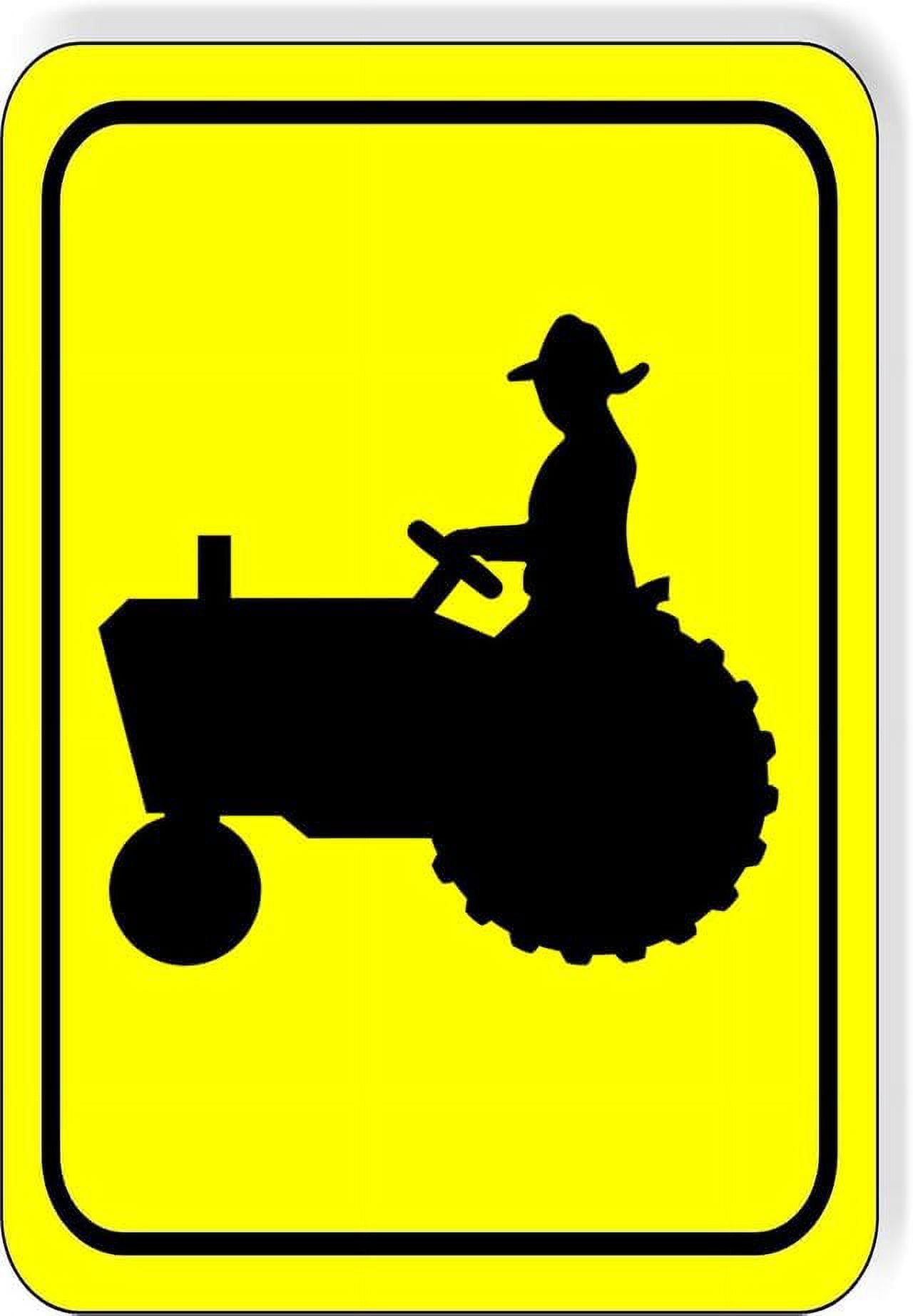 Metal Tin Signs Tractor crossing Sign Sign 8 X 12 Inch Wall Decor ...