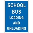 Metal Tin Signs Unloading/Loading Area for School Bus Parking & Traffic ...