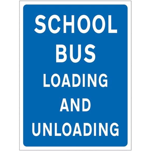 Metal Tin Signs Unloading/Loading Area for School Bus Parking & Traffic ...