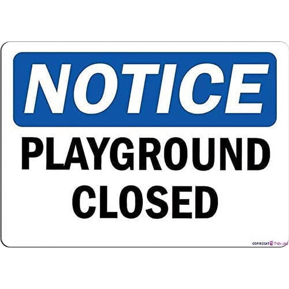 Metal Tin Signs Vintage 9foya& Home Decor Safety Sign Notice Playground Closed 8x12 Inch Sign Customized Wall Plaque Retro Club Pub Bar Poster