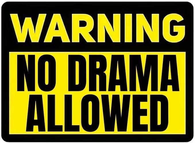 Metal Tin Signs Vintage NO DRAMA ALLOWED Funny Sign Wall Art for Home ...