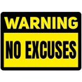 Wlmart Signs Metal Tin Signs Vintage NO EXCUSES Funny Sign Wall Art for Home, Office ...