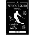 thumbnail image 1 of Metal Tin Signs Vintage Skiing Signs Cabin Decor Iron Painting Retro Plaque Poster for Home Lodge Office 8 x 12 Inch Multi-color, 1 of 7