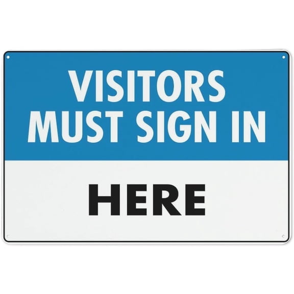 Metal Tin Signs Visitors Must Sign In Here Sign Home Kitchen Farm Garden Garage Wall Decor 12X8Inch