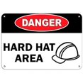Metal Tin Sign - Danger Hard Hat Area - Warning - 8x12 Inches - Walmart.com