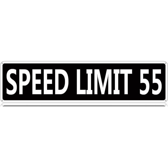 Metal Tin Speed Limit 55 MPH Wall Sign 16x4 Inch Vintage Slim Home Bar Garage Decor