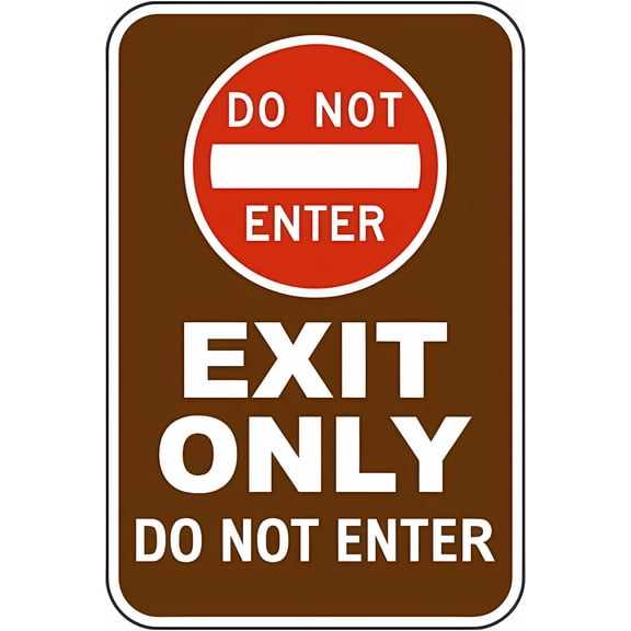 Metal Tin Warning Sign Do Not Enter Exit Only - 8"x12" Aluminum Safety Sign, Emergency Exit Decor for Home Commercial Driveway Alerts