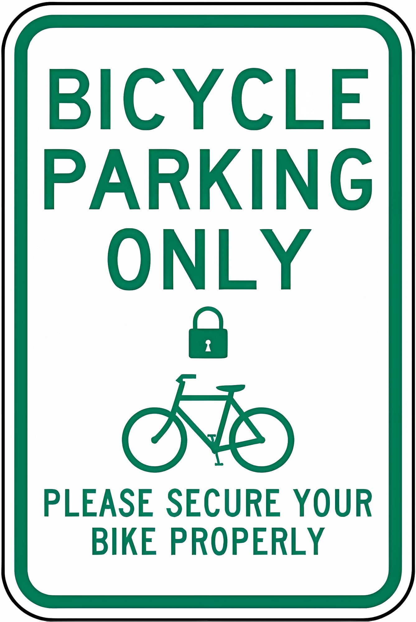 Metal Tin Warning Sign Please Secure Your Bike Properly - 8