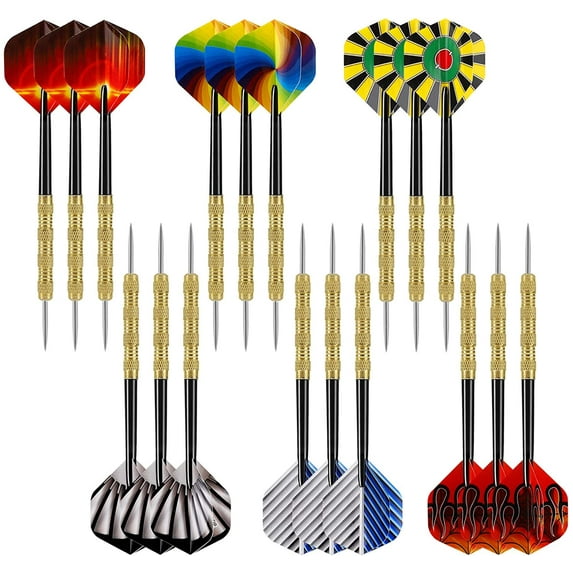 SUMMIT Metal Tip Darts, Steel Tip Darts, Professional Metal Darts, Darts Metal Tip Set, Metal Darts for Dartboard