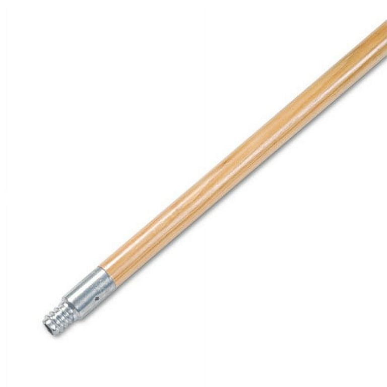 Metal Tip Threaded Hardwood Broom Handle, 0.94 Metal Tip Threaded Hardwood Broom Handle, 0.94
