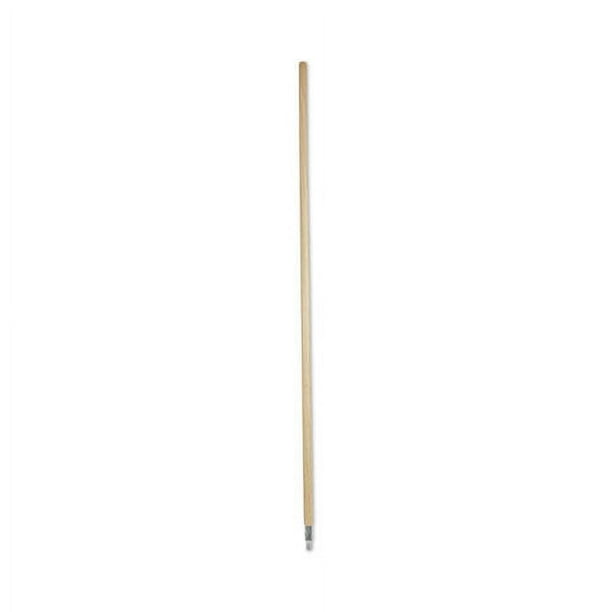 Metal Tip Threaded Hardwood Broom Handle, 1.13 Metal Tip Threaded Hardwood Broom Handle, 1.13